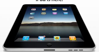 iPad launch promo material - 'iPad is here'