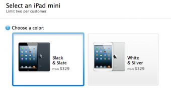 iPad mini model selector