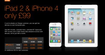 Orange has the iPhone 4 and the iPad 2 at only £99