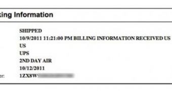 iPhone 4S shipment notice