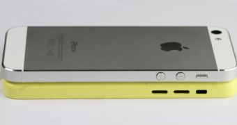 iPhone 5 compared to plastic iPhone chassis