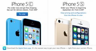 iPhone 5c and iPhone 5s availability
