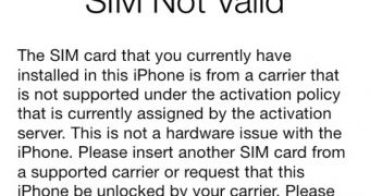 iPhone 5s SIM card error