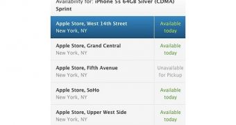 iPhone 5s availability