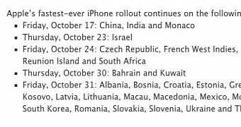 iPhone 6 Coming to 36 New Countries This Month, Apple Posts Timetable