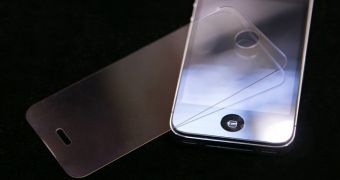 iPhone glass panel