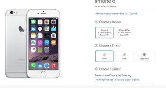 iPhone 6 on the Apple Online Store
