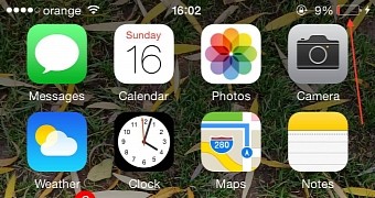 At 9% battery life (on iOS 8), you can expect your phone to die