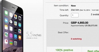 iPhone 6 Plus Is over $8,000 on eBay; iPhone 6, Available for "Just" $3,500