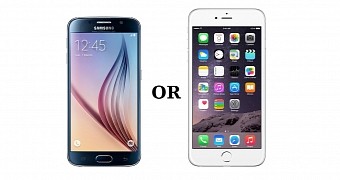 Kids choose between an iPhone and a Samsung