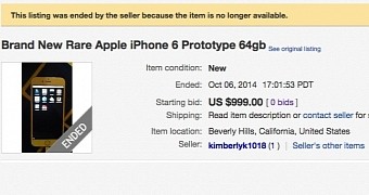 iPhone 6 prototype listing