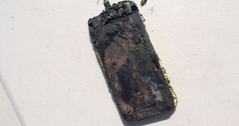 iPhone caught fire