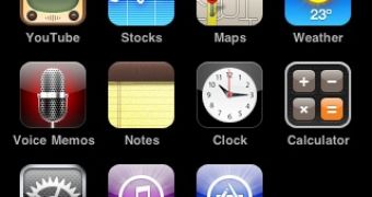 A screenshot of the iPhone (OS) home screen