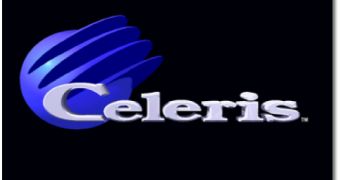 Virtual Pool (Mobile) first screen - Celeris company logo