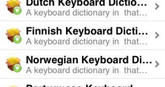 Installing a keyboard dictionary in a certain language