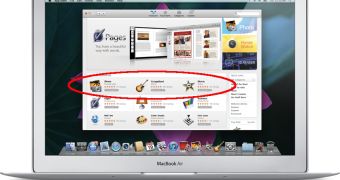 Apple marketing material depicting what the upcoming Mac App Store will look like (iLife individual downloads highlighted by Softpedia)