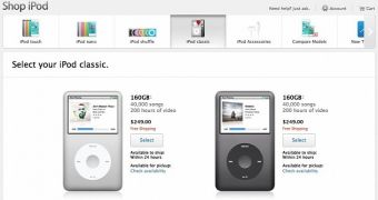 iPod classic still available for grabs on the Apple Online Store