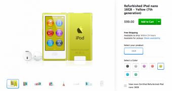Refurbished iPod nano 16GB - Yellow (7th generation)
