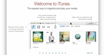 iTunes 12 Welcome screen