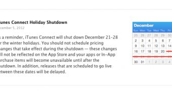 iTunes Connect shutdown announcement