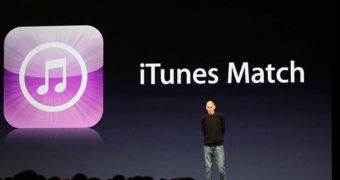 Steve Jobs unveiling iTunes Match