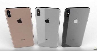 iPhone X Plus concept with gold version