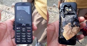 This is what the phone looks like after the explosion