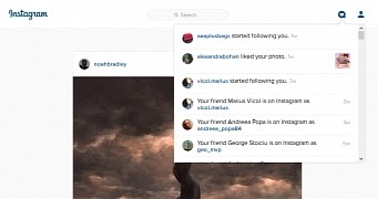 Instagram's new notification panel