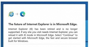 The prompt that will be displayed for IE users