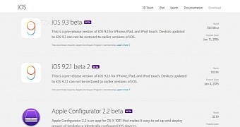 iOS 9.3 Beta 1 released
