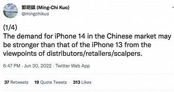 Kuo expects the iPhone 14 to benefit from stronger demand