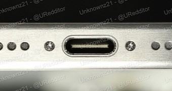 Alleged iPhone 15 Pro USB-C port