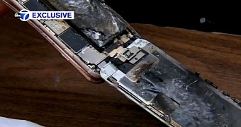 This is what the phone looks like after the explosion