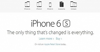 The new iPhone 6s slogan on Apple website