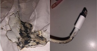 This is what the charger looks after the fire