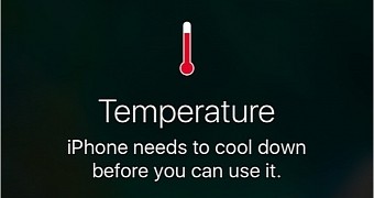 This is the notification you see on an iPhone when the device gets hot