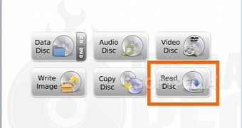 Click on Read Disc in the InfraRecorder main menu to make an ISO image from a Windows installation disc