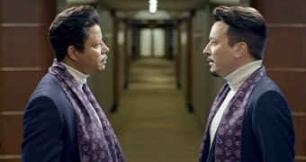 Spot the difference: Terrence Howard and Jimmy Fallon in “Jimpire” skit