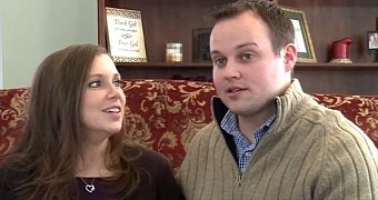 Josh Duggar and his wife, as shown on TLC's 19 Kids and Counting