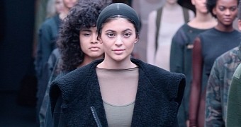 Kylie Jenner was also featured in the first showing of Kanye West's exclusive collection for Adidas