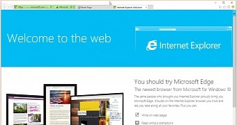 Internet Explorer is available on all Windows versions (Vista being the oldest supported)
