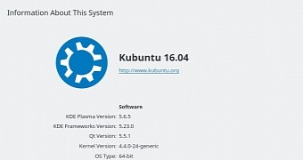 KDE Plasma 5.6.5 in Kubuntu 16.04 LTS