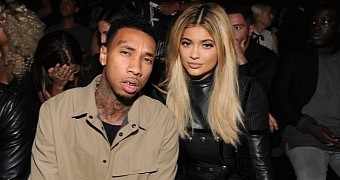 Tyga and Kylie Jenner sit front row at the opening of New York Fashion Week 2015