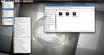 Exton|OS Light’s Openbox desktop when Samba is used