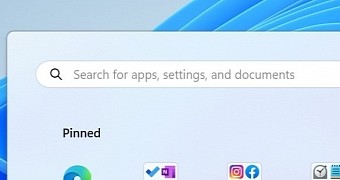 Refined search in the Start menu