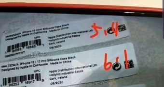 iPhone 12 mini name showing up on silicon case stickers