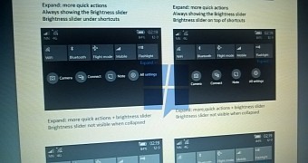 Leaked Screenshots Reveal Windows 10 Mobile Redstone 2 Action Center