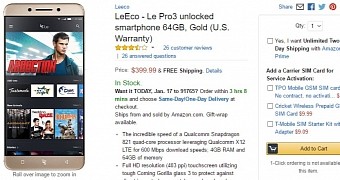 LeEco Le Pro3 at Amazon