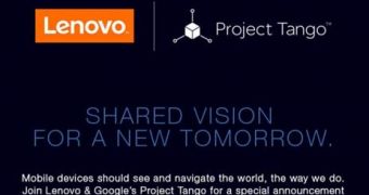 Lenovo Project Tango event invitation