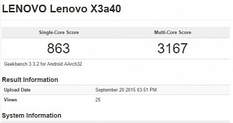 Lenovo Vibe X3 benchmark